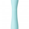 Вибратор с клиторальным стимулятором и язычком, JOS MILO, силикон, голубой, 20 см