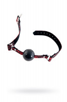 Кляп силиконовый на кружевном ремешке TOYFA Marcus, серебристый, 60 см