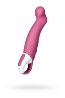 Нереалистичный вибратор Satisfyer Vibes Petting Hippo, силикон, красный, 22,9 см.