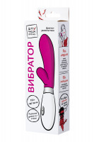 Вибратор с клиторальным стимулятором Штучки-дрючки  , Силикон, Розовый, 20,4 см