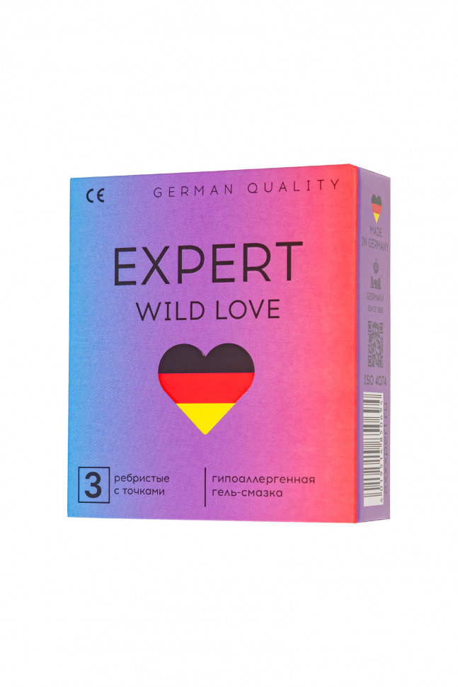 Презервативы EXPERT Wild Love Germany 3 шт. (ребристые с точками)