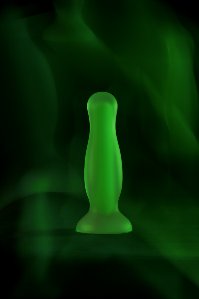 Анальная втулка светящаяся в темноте Beyond by Toyfa Mortimer Glow, водонепроницаемая, силикон, прозрачная, 12,5 см