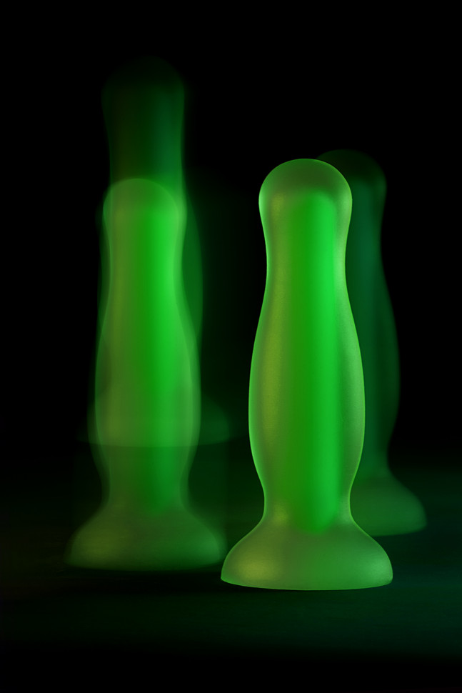 Анальная втулка светящаяся в темноте Beyond by Toyfa Mortimer Glow, водонепроницаемая, силикон, прозрачная, 12,5 см