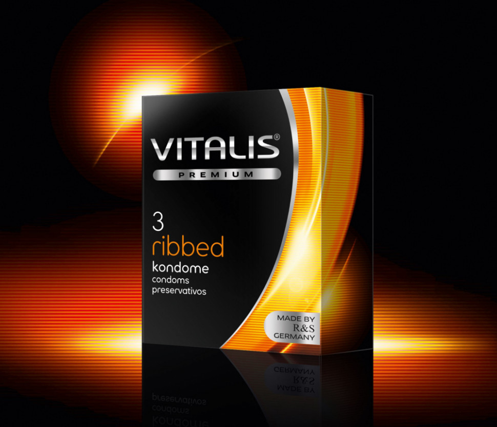 Презервативы VITALIS premium №3 Ribbed 4347VP