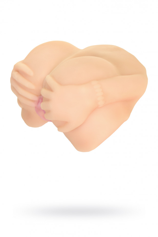 Мастурбатор реалистичный TOYFA Juicy Pussy Nicole с вибрацией, вагина и анус, TPR, телесный, 19 см