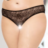 Трусики кружевные открытые SoftLine Collection, черный, XХХL