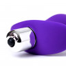 Анальная пробка с вибрацией A-Toys by TOYFA размера M, влагостойкая, силикон, фиолетовая, 12,9 см, Ø 3 см