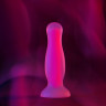 Анальная втулка светящаяся в темноте Beyond by Toyfa John Glow, водонепроницаемая, силикон, прозрачная, 12,5 см