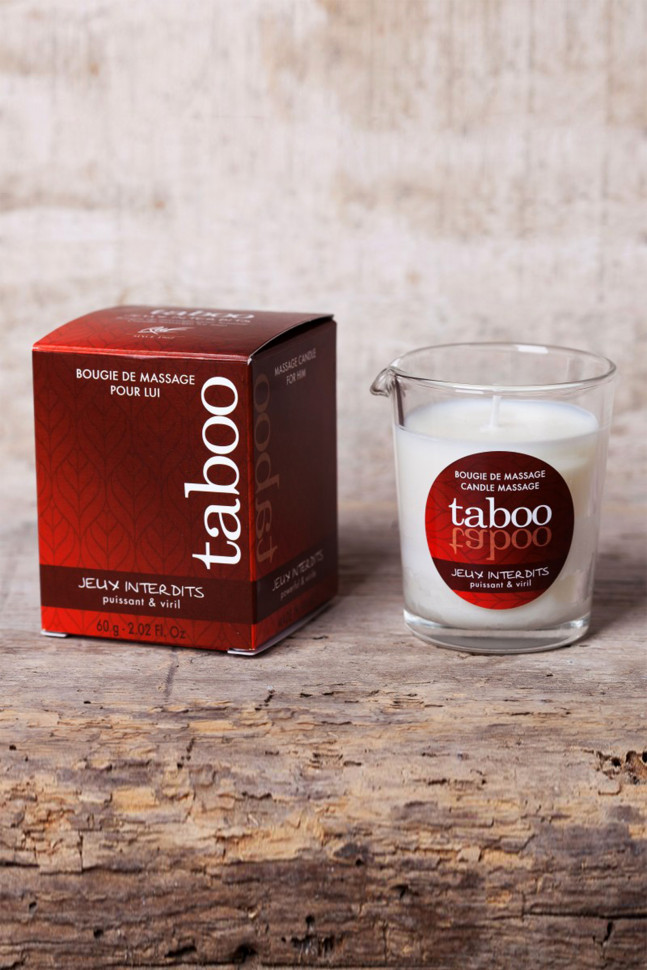 Массажное аромамасло с афродизиаками для мужчин RUF Taboo Jeux interdits, запрещенные игры, возбуждающее, с древесным ароматом, 60 г