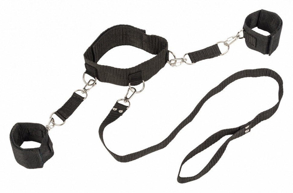 Ошейник с наручниками Bondage Collection Collar and Wristbands Plus Size 1058-02Lola