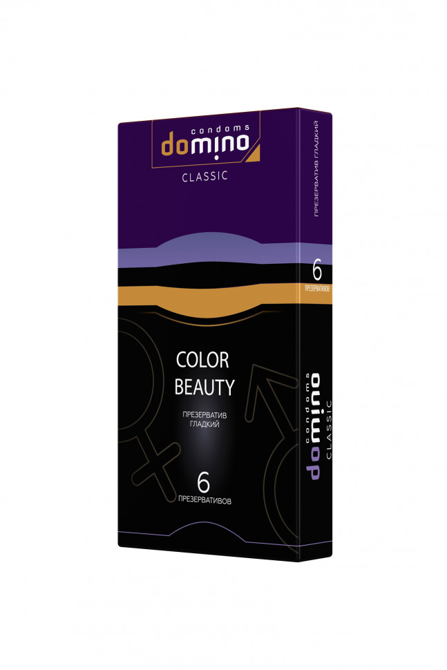 Презервативы Domino, classic, colour beauty, латекс, 18 см, 5,2 см, 6 шт.