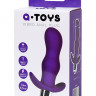 Анальная пробка с вибрацией A-Toys by TOYFA размера L, влагостойкая, силикон, фиолетовая, 14 см, Ø 3,4 см