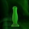 Анальная втулка светящаяся в темноте Beyond by Toyfa Victor Glow, водонепроницаемая, силикон, прозрачная, 10,5 см