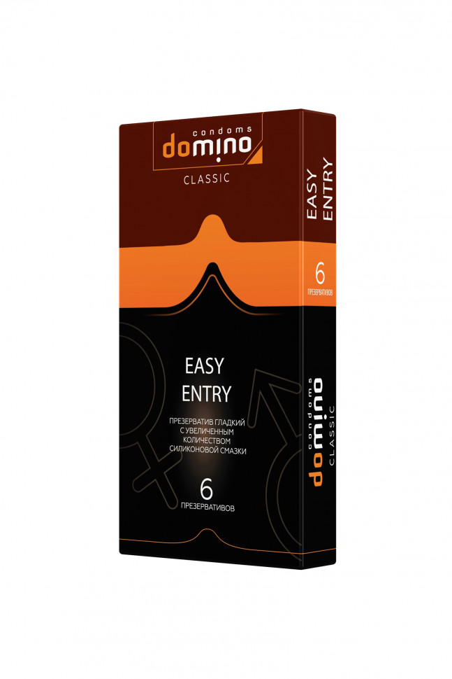 Презервативы Domino, classic, easy entry, латекс, 18 см, 5,2 см, 6 шт.