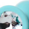 Анальная втулка Штучки-Дрючки, силикон, с прозрачным кристаллом, голубая, 2,7 см