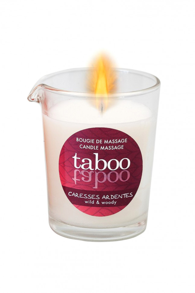 Массажное аромамасло с афродизиаками для мужчин RUF Taboo Сaresses ardentes, пламенные ласки, возбуждающее, с древесным ароматом, 60 г