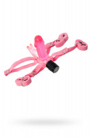 Вибратор поясной в форме зайца TOYFA, PVC, розовый, 6,5 см