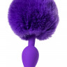 Анальная втулка с хвостом ToDo by Toyfa Sweet bunny, силикон, фиолетовый, 13 см, Ø 2,8 см, 42 г