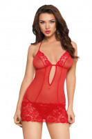 Комбинация и стринги SoftLine Collection Larisa, красный, S/M