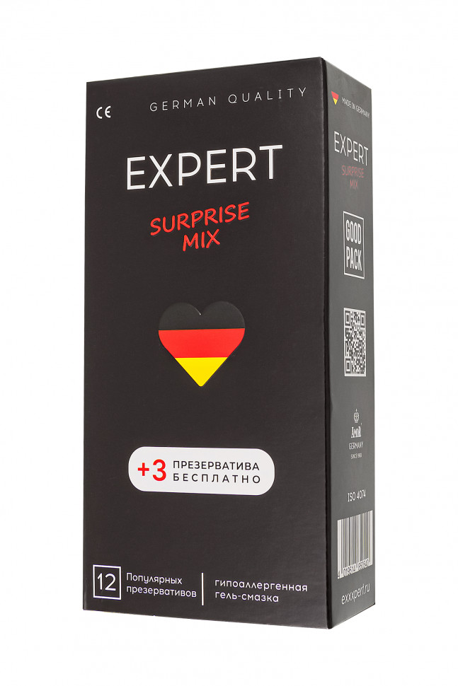 Презервативы EXPERT Surprise Mix Germany 12шт +(3 бесплатно)., микс