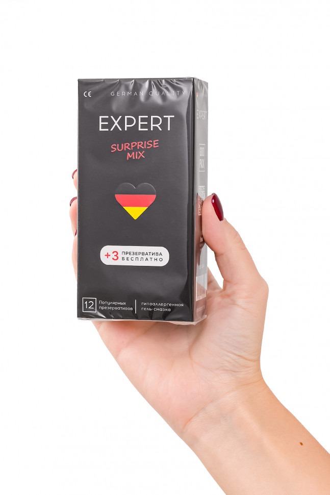 Презервативы EXPERT Surprise Mix Germany 12шт +(3 бесплатно)., микс