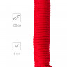 Веревка для бондажа Штучки-дрючки, текстиль, красная, 100 см.