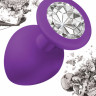 Анальная пробка Emotions Cutie Large Purple clear crystal 4013-06Lola