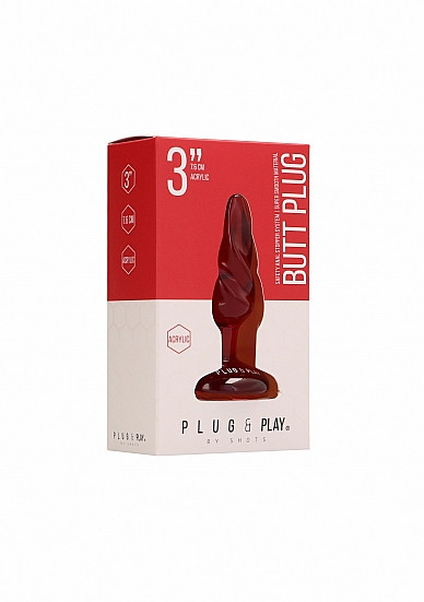 Анальная пробка 3 Inch SHOTS Acrylic SH-PLU004ACR