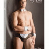 Костюм официанта мужской SoftLine Collection, Waiter Set (шорты, манжеты, галстук), чёрный, M/L