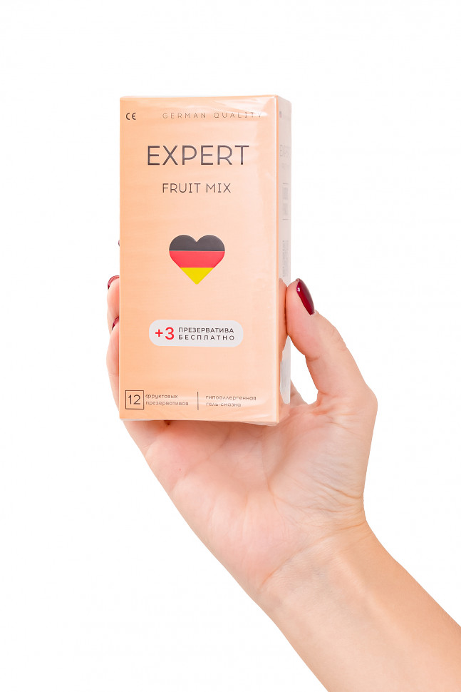 Презервативы EXPERT Fruit Mix Germany 12шт +(3 бесплатно)., фруктовые ароматизированные