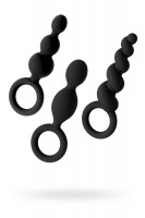 Набор анальных плагов Satisfyer, силикон,чёрный