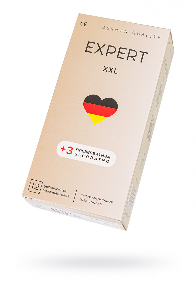 Презервативы EXPERT XXL Germany 12шт +(3 бесплатно), увеличенного размера