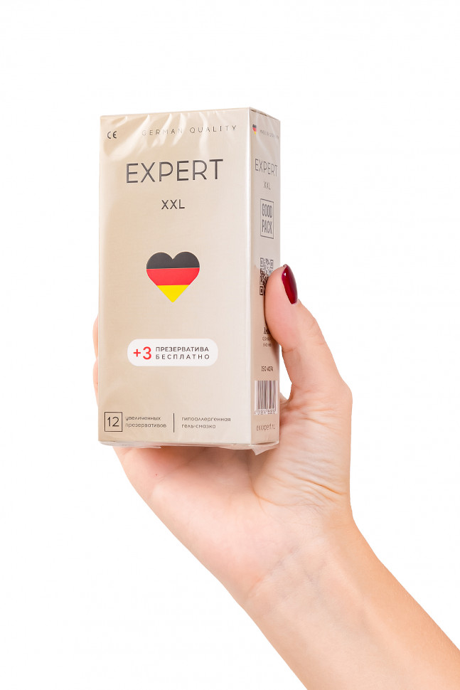 Презервативы EXPERT XXL Germany 12шт +(3 бесплатно), увеличенного размера
