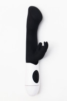Вибратор силиконовый для стимуляции точки G и клитора черный 47494-MM