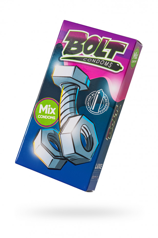 Презервативы Luxe, Bolt condoms, микс, 18 см, 5,2 см, 6 шт.