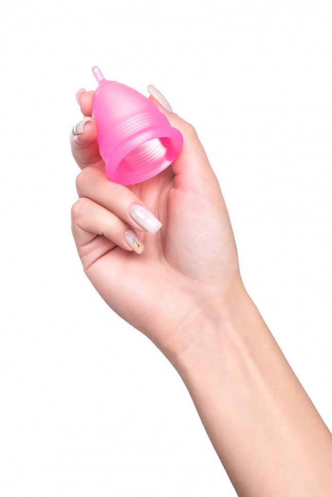 Гигиеническая менструальная чаша Eromantica, силикон, розовая, S