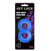 Эрекционное Кольцо Duo Cock 8 Ball Ring Blue CN-100338185