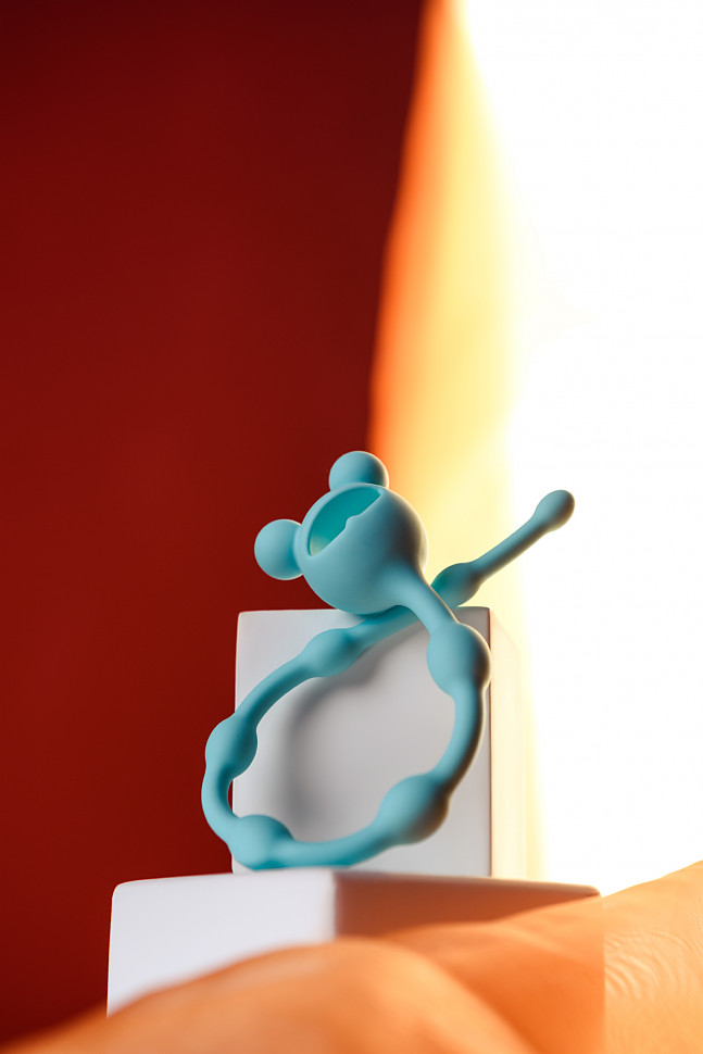 Анальная цепочка ToDo by Toyfa Froggy, силикон, мятная, 27,4 см, Ø 1,4 см