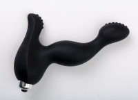 Вибромассажер черный для стимуляции точки G и клитора 47448-MM