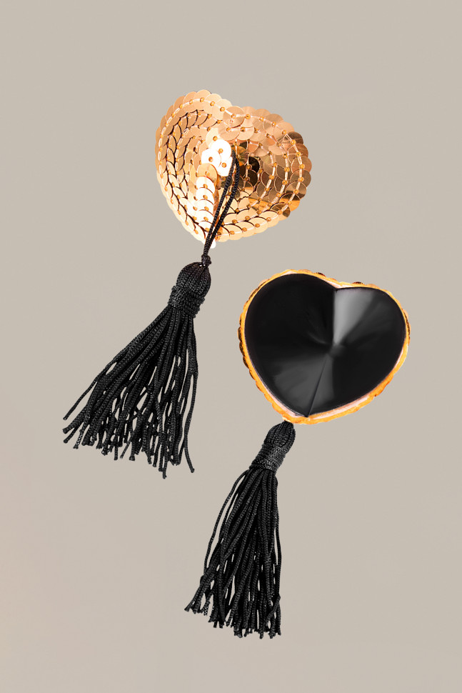 Пэстис Waname Hearts with tassels в форме сердец с кисточками, золотой