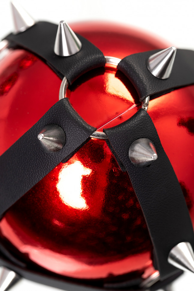 Новогодний шар с шипами Pecado BDSM, красный, 10 см