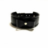 Ошейник с бантиком из эко-кожи черный 50009ars