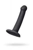 Ремневой нереалистичный страпон на присоске Strap-on-me, S, силикон, черный, 17 см