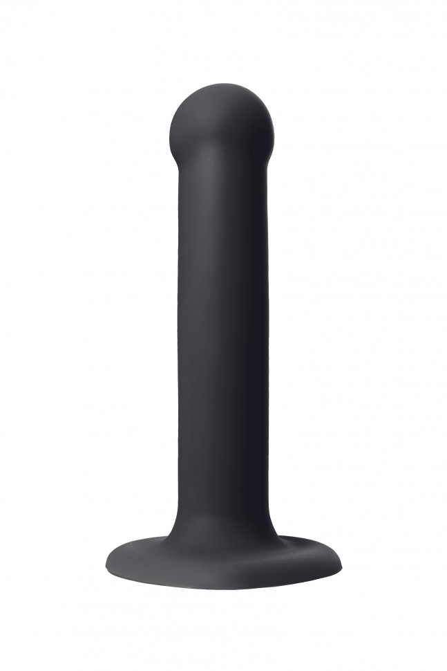 Ремневой нереалистичный страпон на присоске Strap-on-me, S, силикон, черный, 17 см