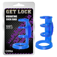 Виброкольцо Vibrating Cock Cage Blue CN-101613036