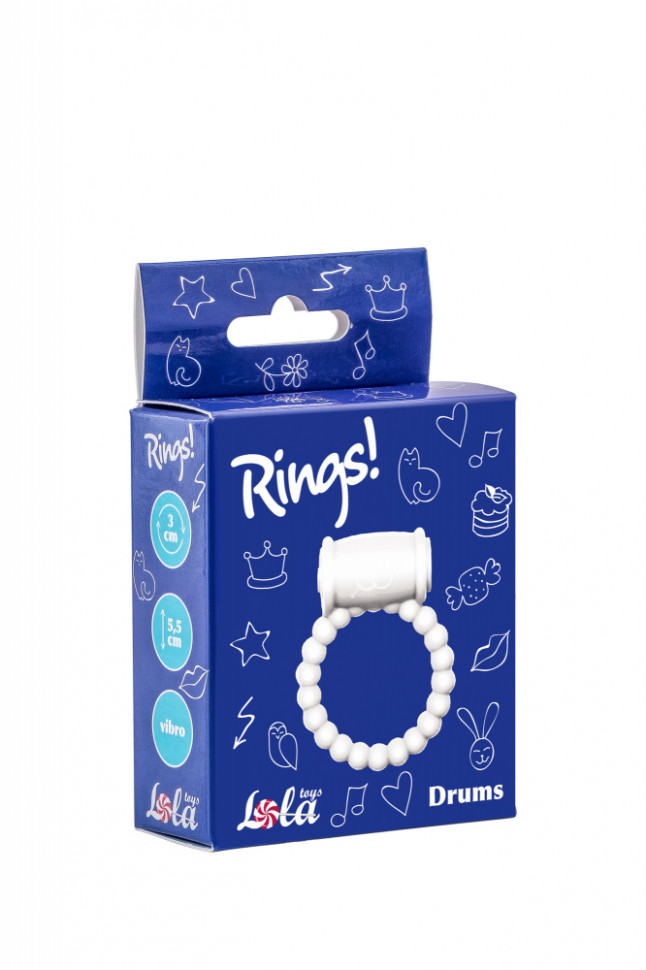 Эрекционное кольцо Rings Drums white 0114-50Lola