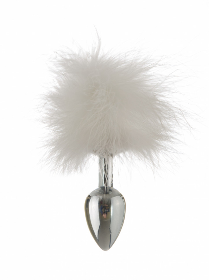 Пробка металлическая с белым хвостиком размер S 47157-MM