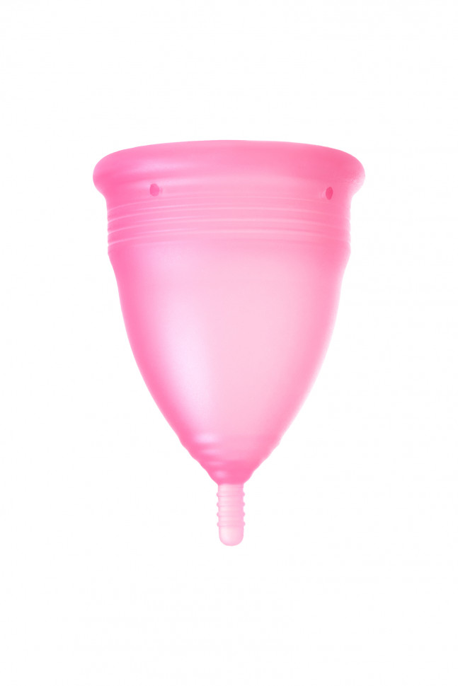 Менструальная чаша Штучки-Дрючки, силикон, розовый, L