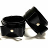 Наручники с бантиками из эко-кожи черные 50007ars