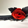 Плеть Красная Роза Лаковая с Кожаными Хвостами 40 см. 54074ars